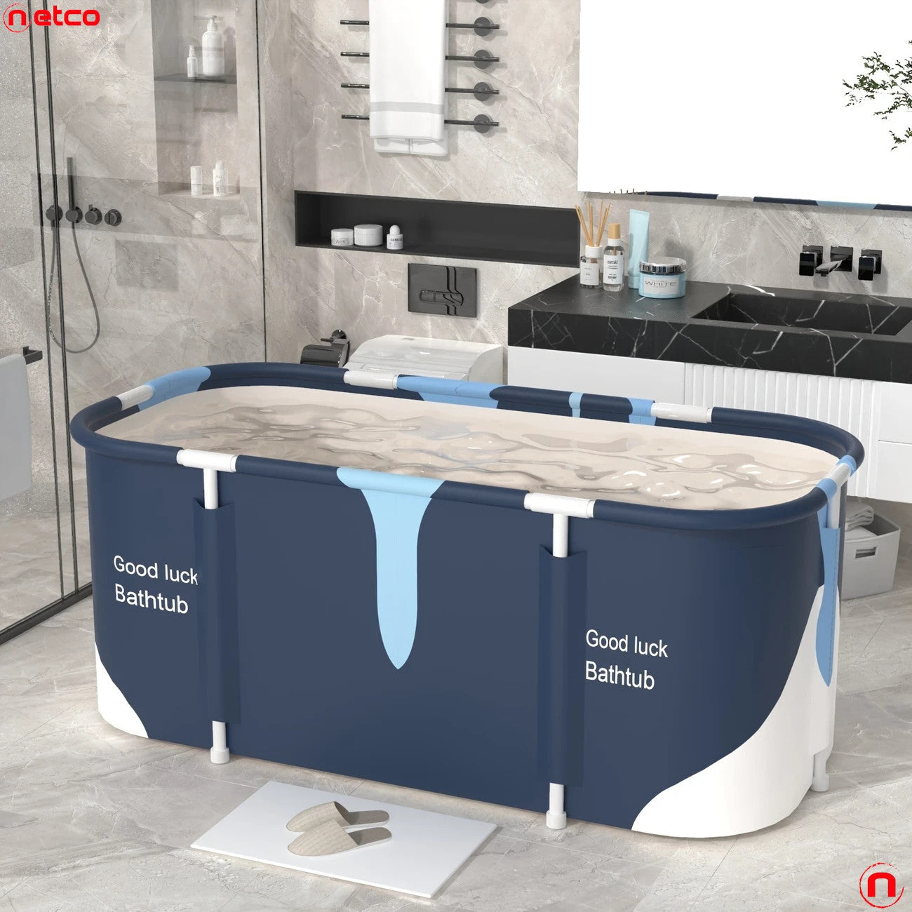 Portable Foldable Bathtub with Thermostatic Control & Ice Bath